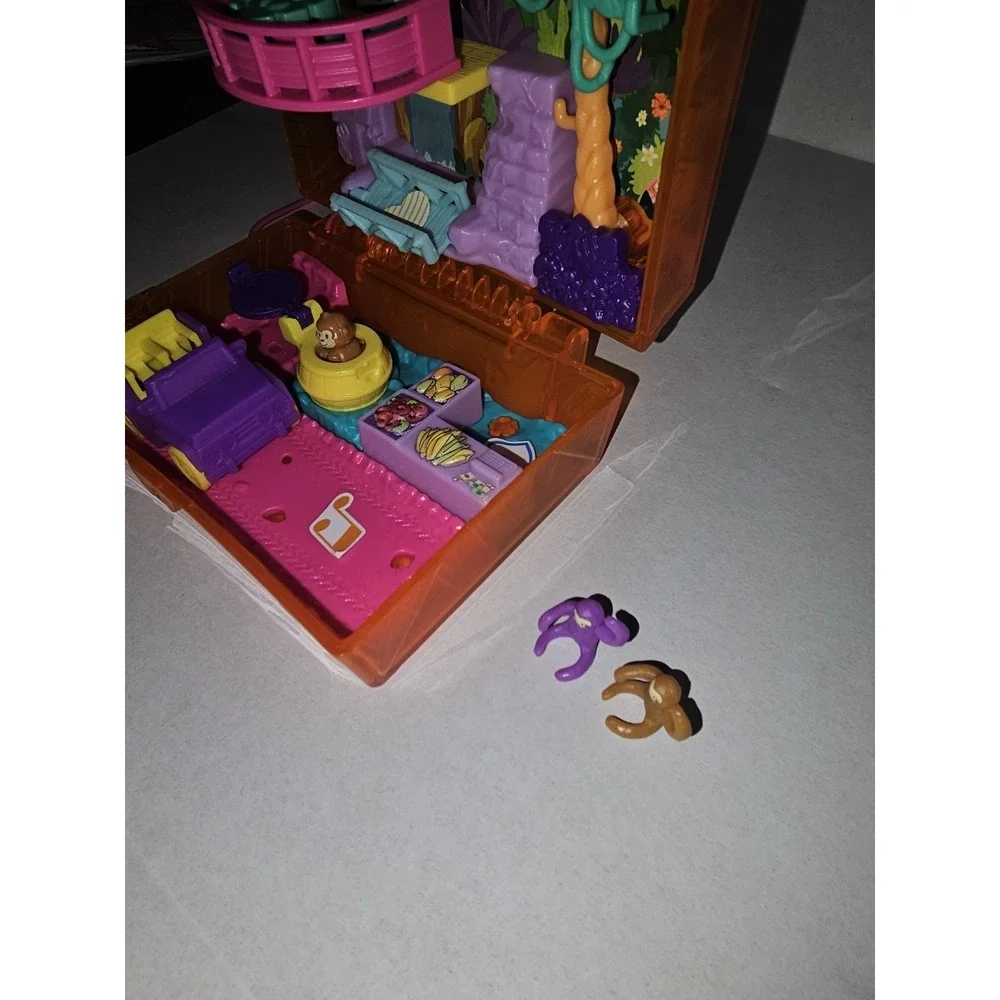 Polly Pocket‎ Compact Lot Llama & Fruit Book Playsets w Figures Mattel 2019
